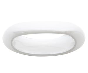 Table basse Oval verre, blanc - L100