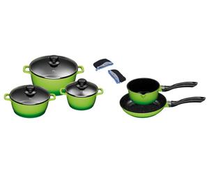Batterie de cuisine Thiago fonte d'aluminium et céramique, Noir et vert