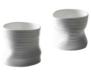 2 Tasses Porcelaine, Blanc - 28 mL
