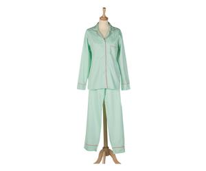 Pyjama LILIAN satin de coton bio, vert menthe - taille m