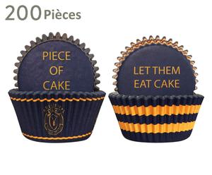 200 moules à muffins, bleu foncé et jaune - Ø5