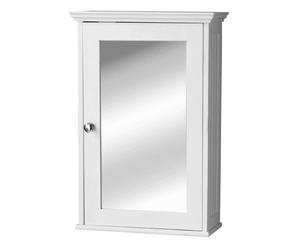 Armoire de toilette avec miroir PORTLAND, blanc - H53