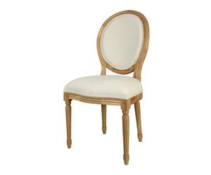 Chaise médaillon Adur chêne, blanc - L51
