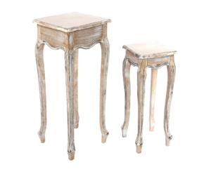2 tables d'appoint country, bois