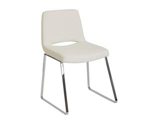 Chaise blanc, acier - H79