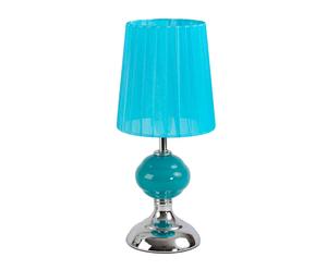Lampe de bureau Métal et céramique, Bleu - H32