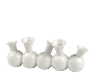 5 Mini vases Céramique, Blanc - L35