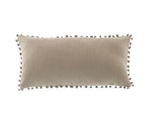 Coussin bouly coton, taupe - 25*50