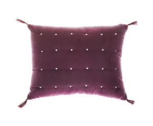 Coussin Feerie Coton, prune  - 30*40