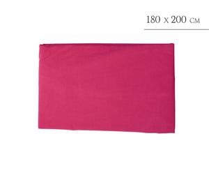 Drap housse percale ajourée, rose framboise - 180*200 