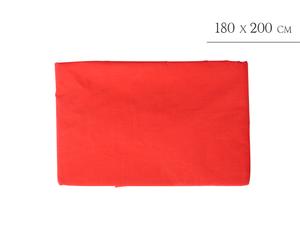 Drap housse percale ajourée, rouge vermillon - 180*200 