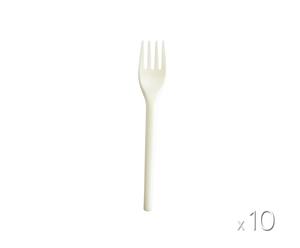 10 Fourchettes, blanc