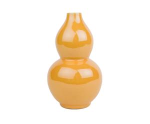 Vase céramique, jaune - H20