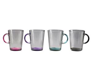 4 mugs, verre – H19