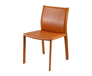 Chaise, cuir orange