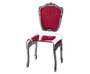 Chaise baroque Verre acrylique, Rouge – L45