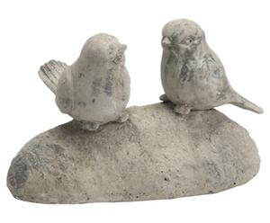 Sculpture oiseaux décorative Ciment, Beige - L21