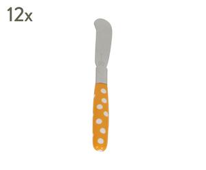 12 Couteaux à beurre inox, orange - L17