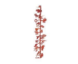 Guirlande de fleurs LED, Rouge - H180