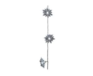 Guirlande de fleurs LED, Argenté et blanc - L200