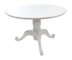 Table ronde chêne, Blanc - ø120