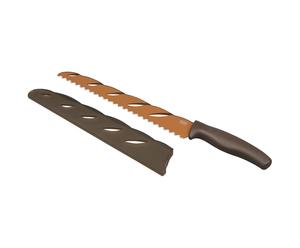 Couteau à pain inox, brun - L40