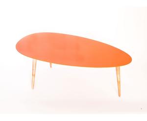 Table basse Hévéa, Orange - L100