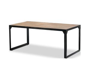 Table rectangulaire, métal et acacia – L90