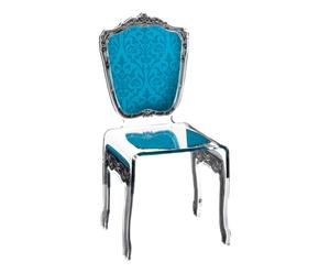 Chaise baroque Verre, Bleu - L45