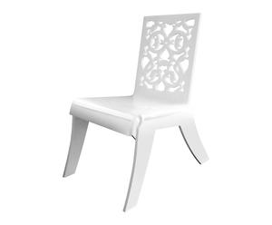 Chaise de jardin dentelle, blanc – L46