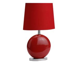 Lampe à poser Céramique et polyester, Rouge - Ø32