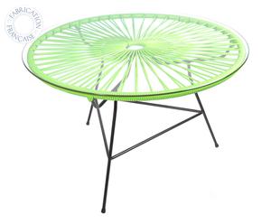 Table Plastique et métal, Vert anis - Ø76