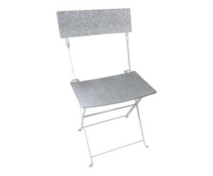 Chaise pliable Métal et zinc, Gris - H83