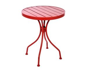 Table métal, rouge – Ø60