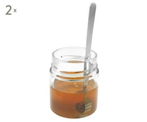 2 Cuillères à miel Inox, Argent - L16