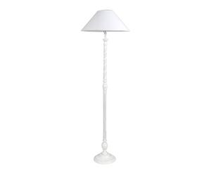 Lampe de lecture bois et lin, blanc - H159