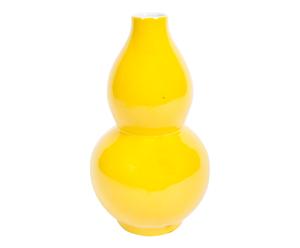 Vase IMPERIAL porcelaine, jaune - H22
