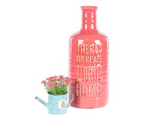 Vase FESTIVE céramique, rose - H38