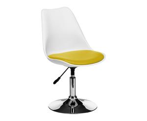 Chaise réglable chrome, jaune - H78-88