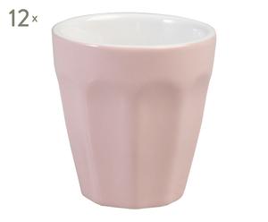 12 Tasses NAGOYA céramique, rose - H7