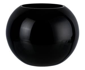 Vase BOULE verre, noir - Ø24