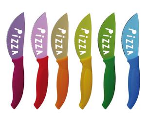 6 Couteaux à pizza MULTICOLOR - multicolore
