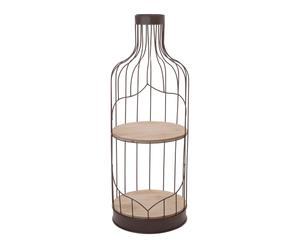 Cage décorative bois de bouleau, naturel et marron - H80