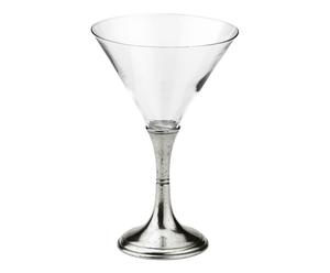 Verre à martini étain, argenté et transparent - H29