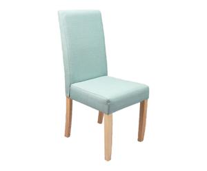 Chaise, turquoise et naturel - L50