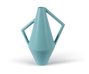 Vase, bleu pétrole, H : 35 cm