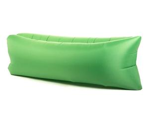 Pouf gonflable polyester, vert - L260