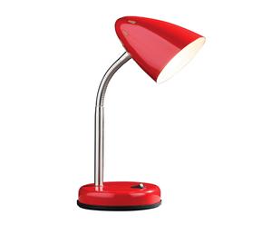Lampe de bureau, rouge et argenté - H37