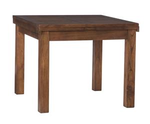 Table à manger extensible bois mindi massif, marron - L95/180