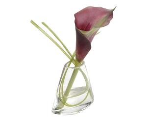 Vase et fleur décorative MORI, rose et vert – H20